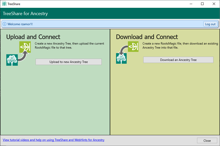 Uploading and Downloading Ancestry Member Trees